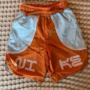 Nike Dual-Tone Orange and Blue Shorts